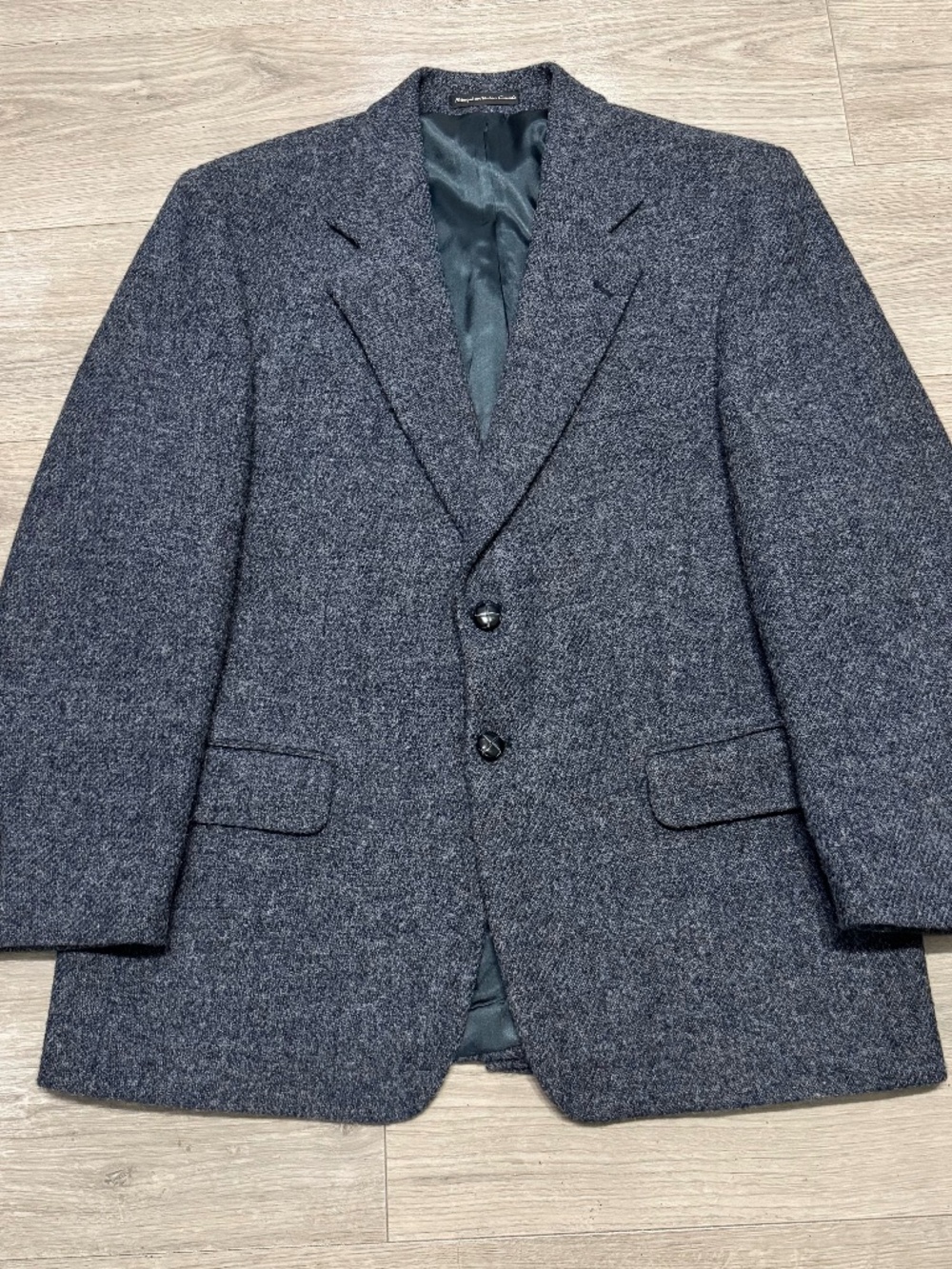 Harris Tweed Gray Charcoal wool Sport Coat Salt & Pepper Tweed - Moores